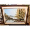 Image 1 : NATURESCAPE OIL ON CANVAS FRAMED PICTURE