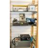 Image 1 : CONTENTS OF 3 WALL SHELVES- HOUSEHOLD ELECTRONICS;