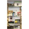 Image 1 : CONTENTS OF 4 WALL SHELVES- HOUSEHOLD ELECTRONICS;