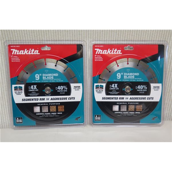 Qty 2 Makita E-02515  9" Diamond Blades, New in Package