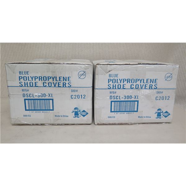 Qty 2 Boxes Safety Zone DSCL-300-XL C2012 Disposable Shoe Covers