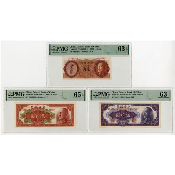 Central Bank of China, 1946 to 1948, Tri of Issued Banknotes