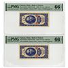 Image 1 : China. Bank of Taiwan, 1950, "Kinmen Branch" High Grade Sequential Banknote Pair.