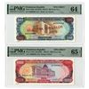 Image 1 : Dominican Republic. Central Bank of the Dominican Republic, 1985-87, Specimen Banknote Pair.