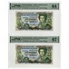 Image 1 : Falkland Islands. Government of the Falkland Islands, 2011, Sequential Banknote Pair.