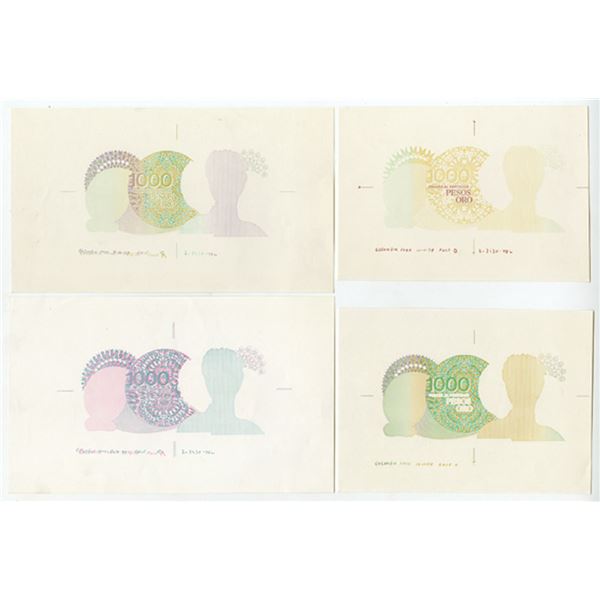 Colombia. Banco de la Republic, 1979, Color Trial Progress Proofs for 1000 Pesos, P-421.