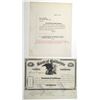 Image 1 : Bank of California, 18xx (July, 1st, 1864), Specimen Stock Certificate From their First Book of Stoc
