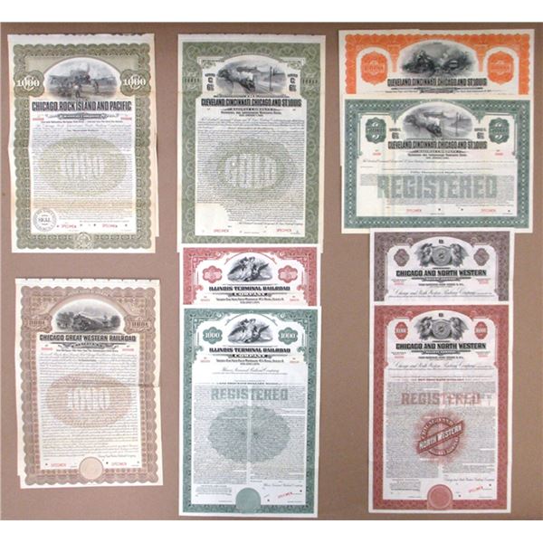 Illinois, Ohio, Wisconsin, & Indiana, 1904 to 1939, Specimen Bond Collection