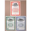 Image 1 : Chicago, Indianapolis and Louisville Railway Co., 1910 to 1922 Specimen Gold  Coupon Trio.