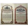Image 1 : Baltimore and Ohio Railroad Co., 1898 and 1899, Specimen Bond Pair.