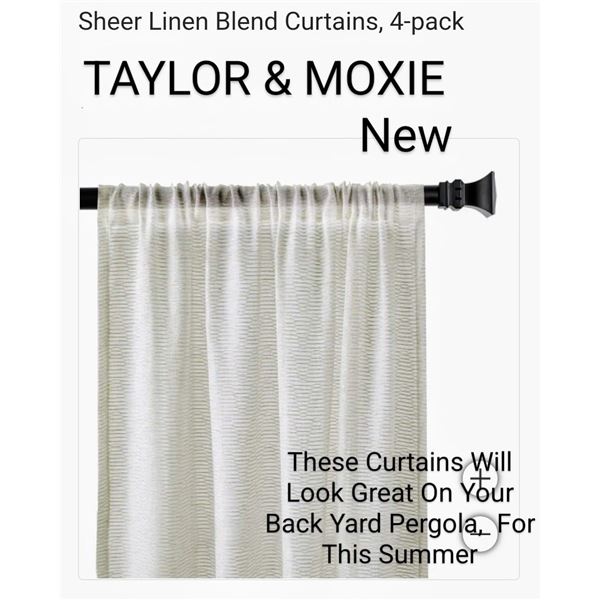 Taylor & Moxie curtains 4PK