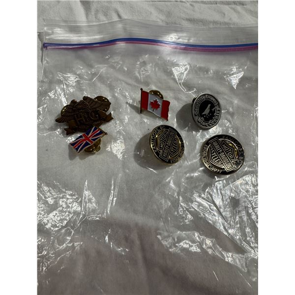 Harley Davidson pins and other
