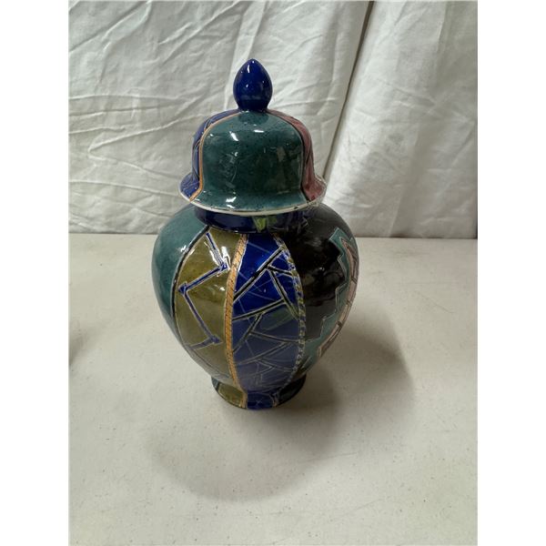 Hand painted lidded container
