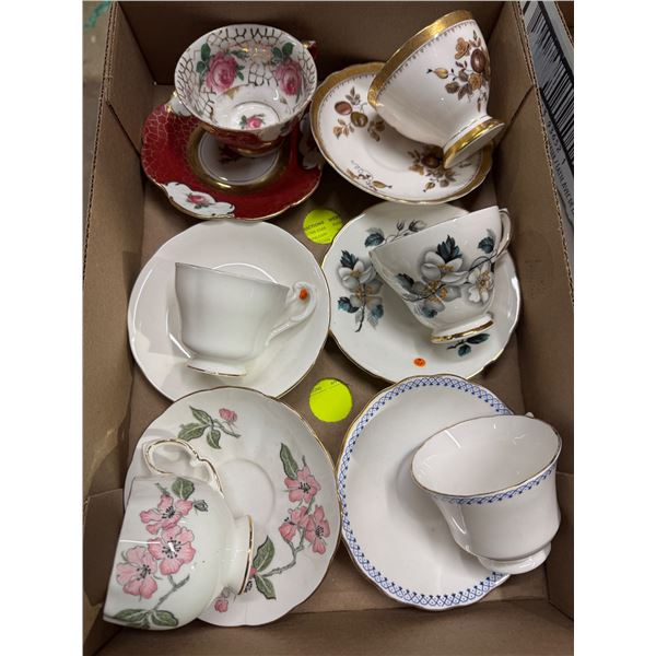 Tea, cups, and saucers