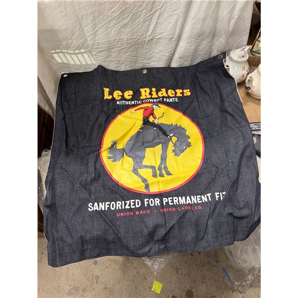 Lee riders authentic cowboy pants banner