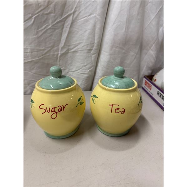 Sugar, and tea canisters