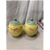 Image 1 : Sugar, and tea canisters