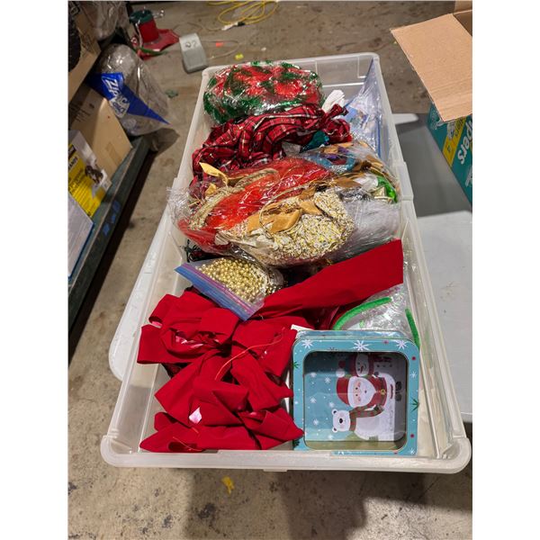 Christmas crafting in bin