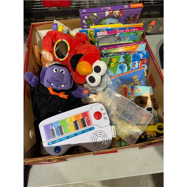 Assorted toys and books