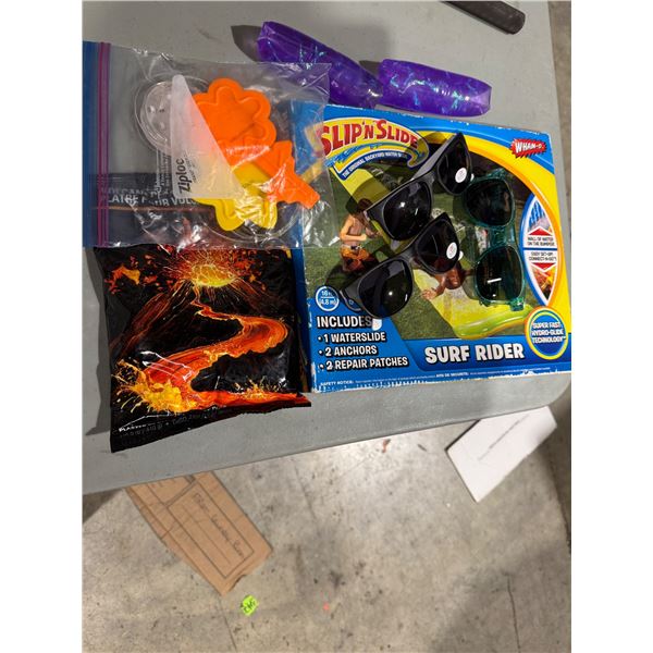 Slip and slide and other toys