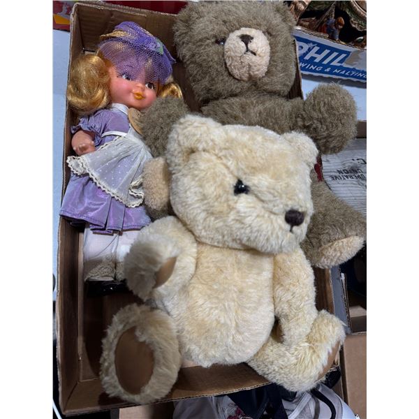 Bears and doll
