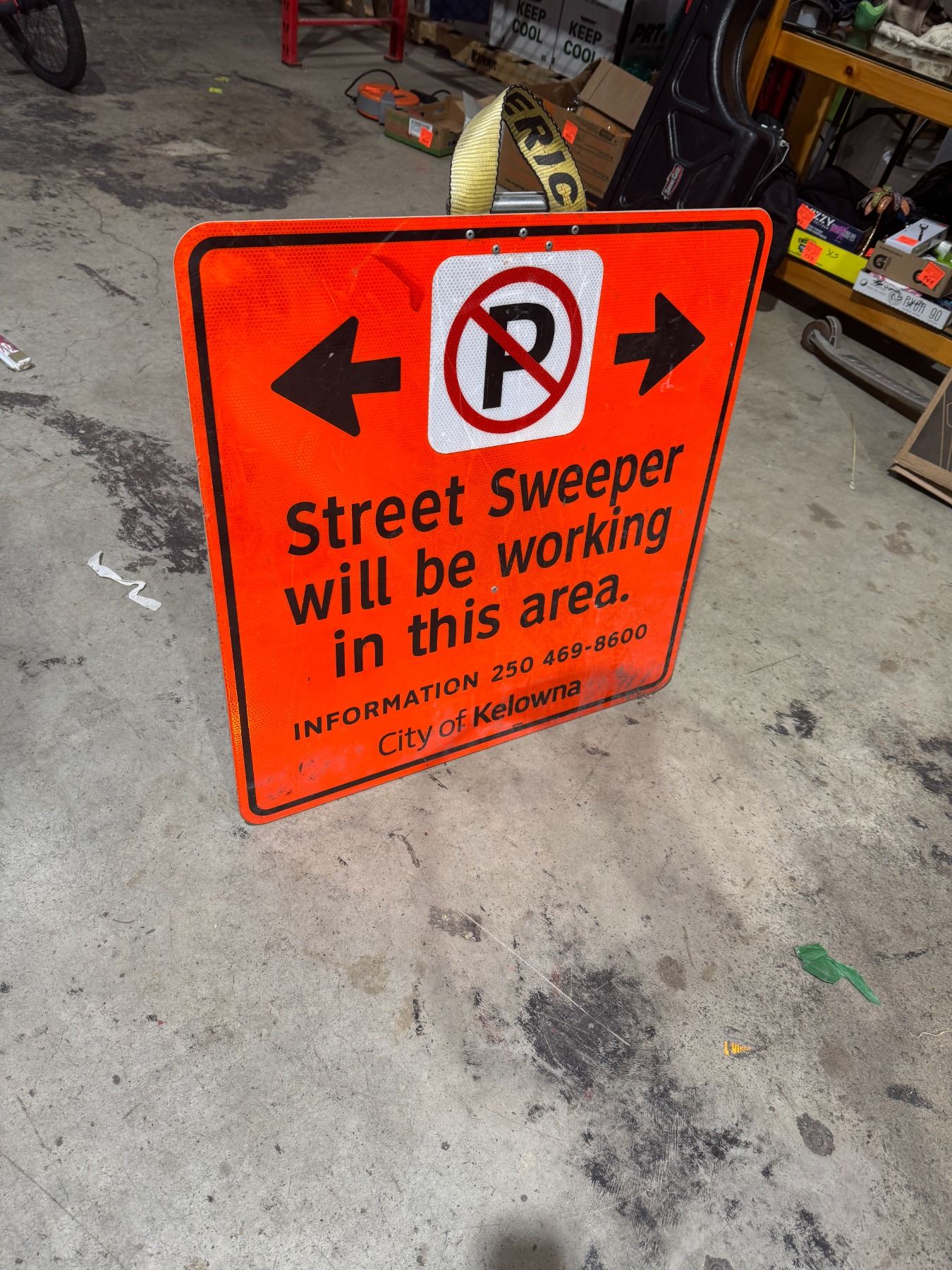 Sign Sweeper No parking Street sweeper sign