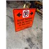 Image 1 : No parking Street sweeper sign