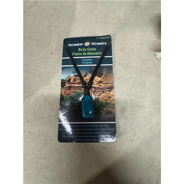 December birthstone necklace turquoise