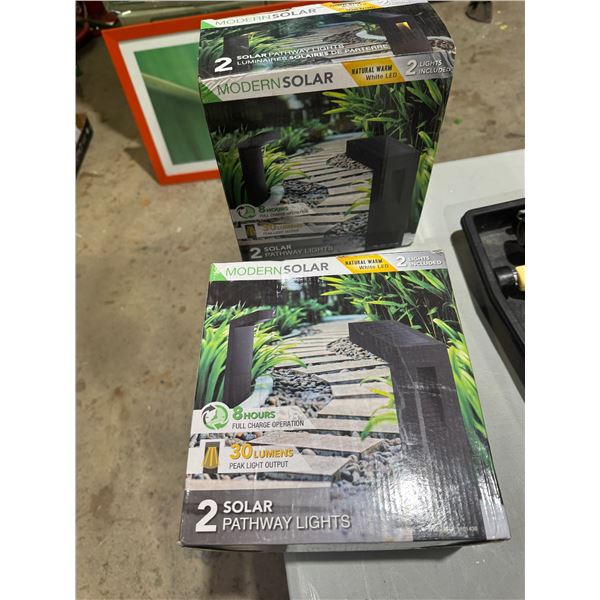 Modern solar, natural warm, white LED lights