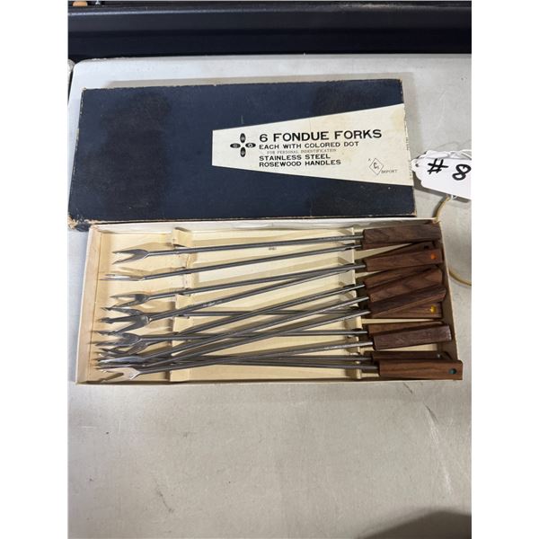 12 vintage fondue forks