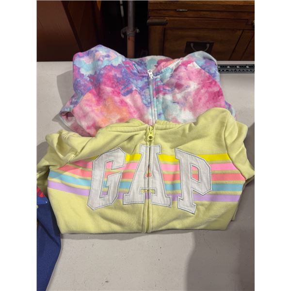 Girls zip up hoodies large