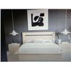 Image 4 : Nexera James Queen platform bed with headboard  co sign or says there is a scratch on back of(wall s