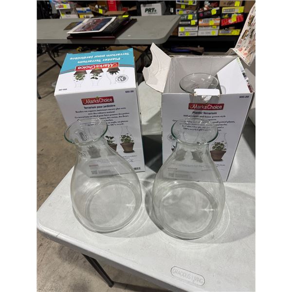 4 planter terrariums