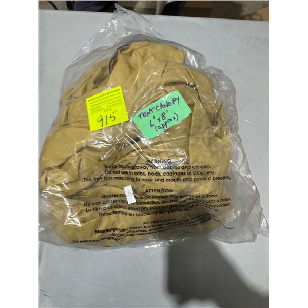 Tent canopy 6' x 8' approximate