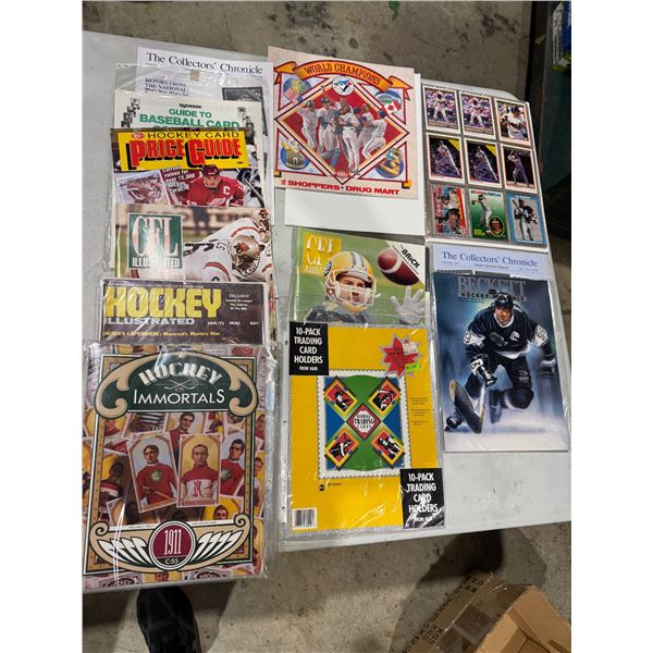 Sports related books and cards