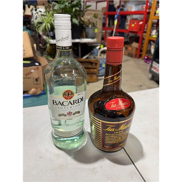 Bottles and contents half full