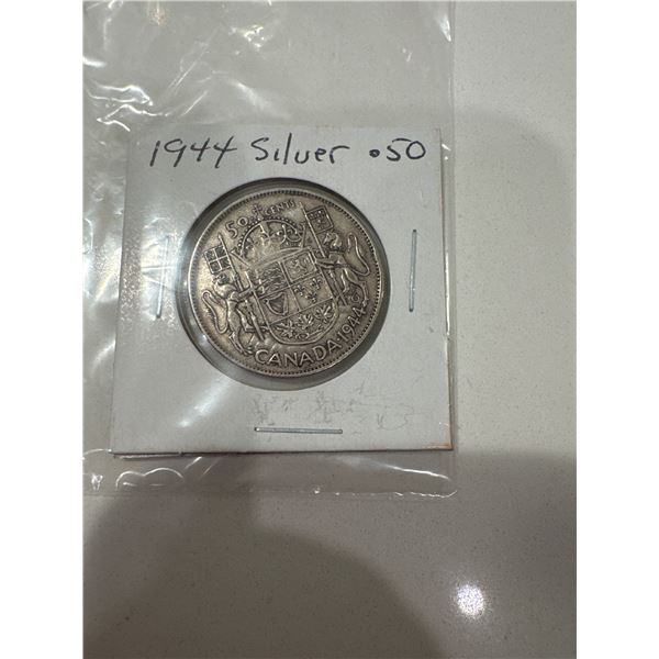 1944 silver $0.50 piece