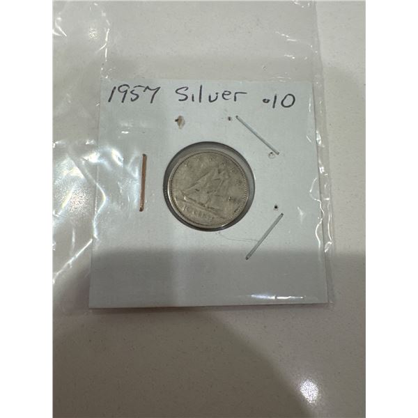 1957 silver dime