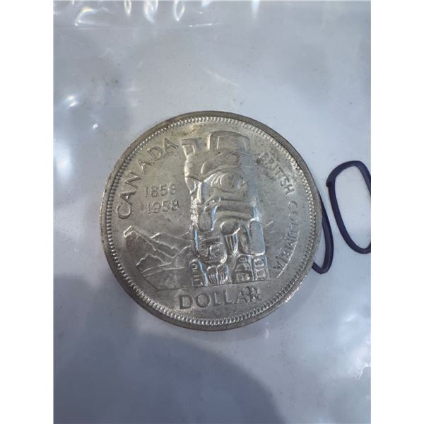 Canada British Columbia Silver dollar 1858-1958