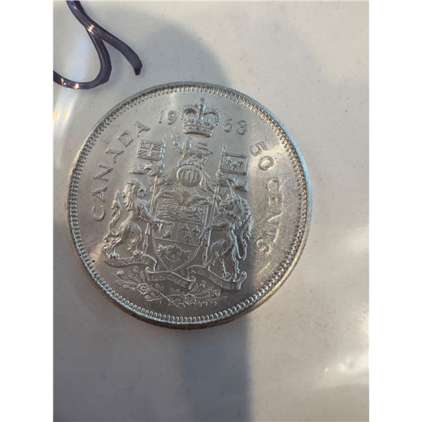 Canada 1963 silver 50 cents