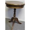 Image 3 : **Round Pedestal End Table - 18" x 25" - Some Wear, as Pictured