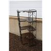 Image 1 : **Five Tiered Metal Shelving Corner Unit - 48"Tall  x 9" Deep