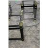 Image 2 : **Glass & Metal Coffee & (2) End Tables Set: 45" x 22" x 18" Coffee Table, 22" x 20" & 22" x 15" End