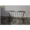 Image 1 : **Vintage Black Metal Magazine Rack - 16" x 15" x 9"