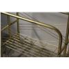Image 2 : **Vintage Gold Metal Magazine Rack - 14" x 17" x 7"
