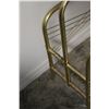Image 4 : **Vintage Gold Metal Magazine Rack - 14" x 17" x 7"