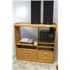 Image 1 : **TV Stand w/Glass Door (Electronics NOT Included) - 49" x 18" 54"