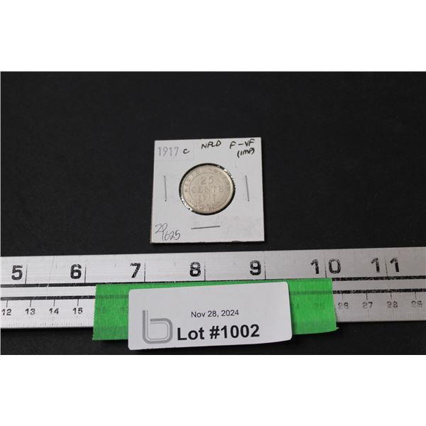 Canadian Twenty Five Cent Coin - 1917