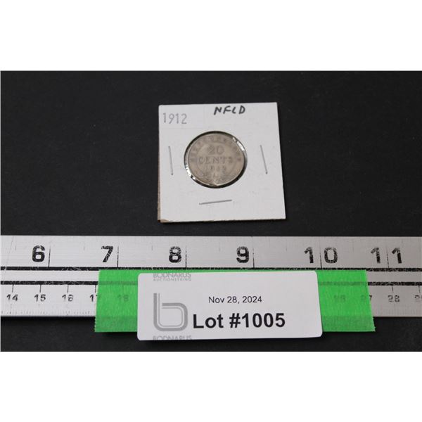 Canadian Twenty Cent Coin - 1910 - Newfoundland