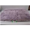 Image 1 : Purple Faux Fur Rug - Some Staining, as Pictured - 23" x 34"